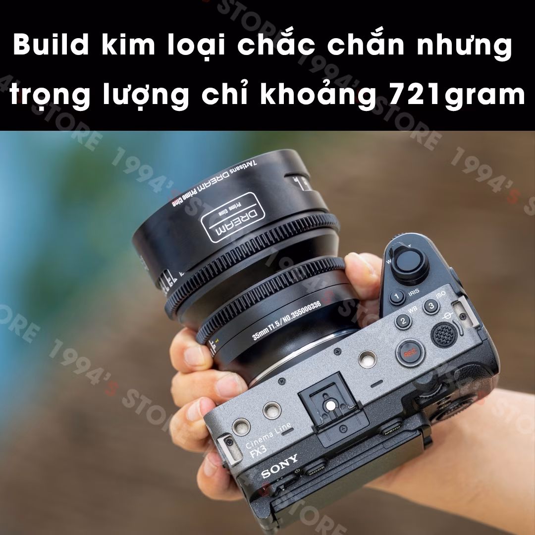 Ống kính 35mm T1.5 xóa phông quay phim
